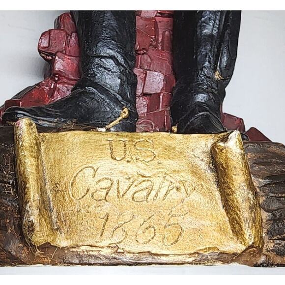 Rare 24" Civil War Union Cavalry Soldier Chalkware Statue Similar to Cacciapuoti - Picture 4 of 16